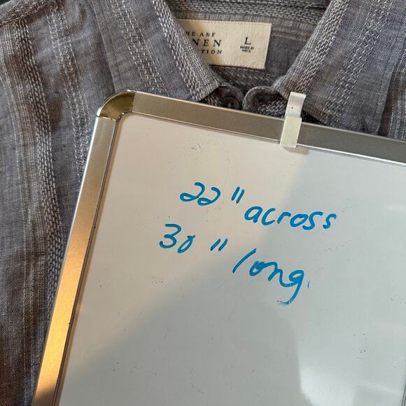 Abercrombie Fitch Linen Collection Shirt Men LARGE Summer Lightweight Preppy - Picture 14 of 14